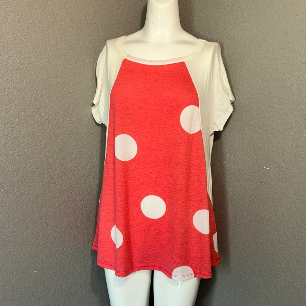 ODDY Red and White Polka Dot Tunic